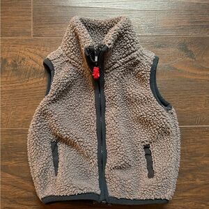 Infant Carter's Gray Sherpa Fleece Vest